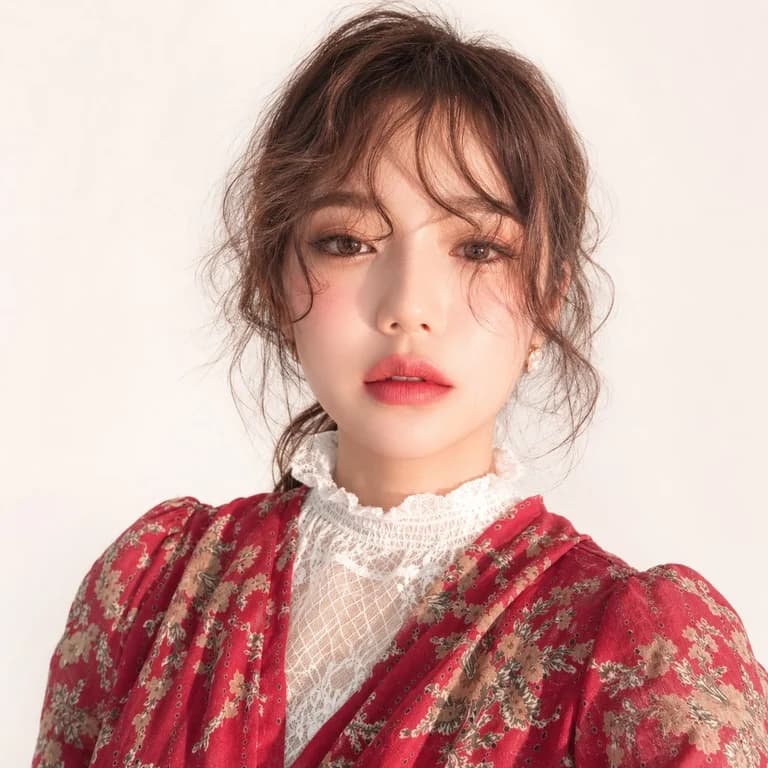 비기닝 에디토리얼 02/27 — 러프 업스타일과 로즈 메이크업으로 빈티지하고 로맨틱한 분위기를 표현했습니다.