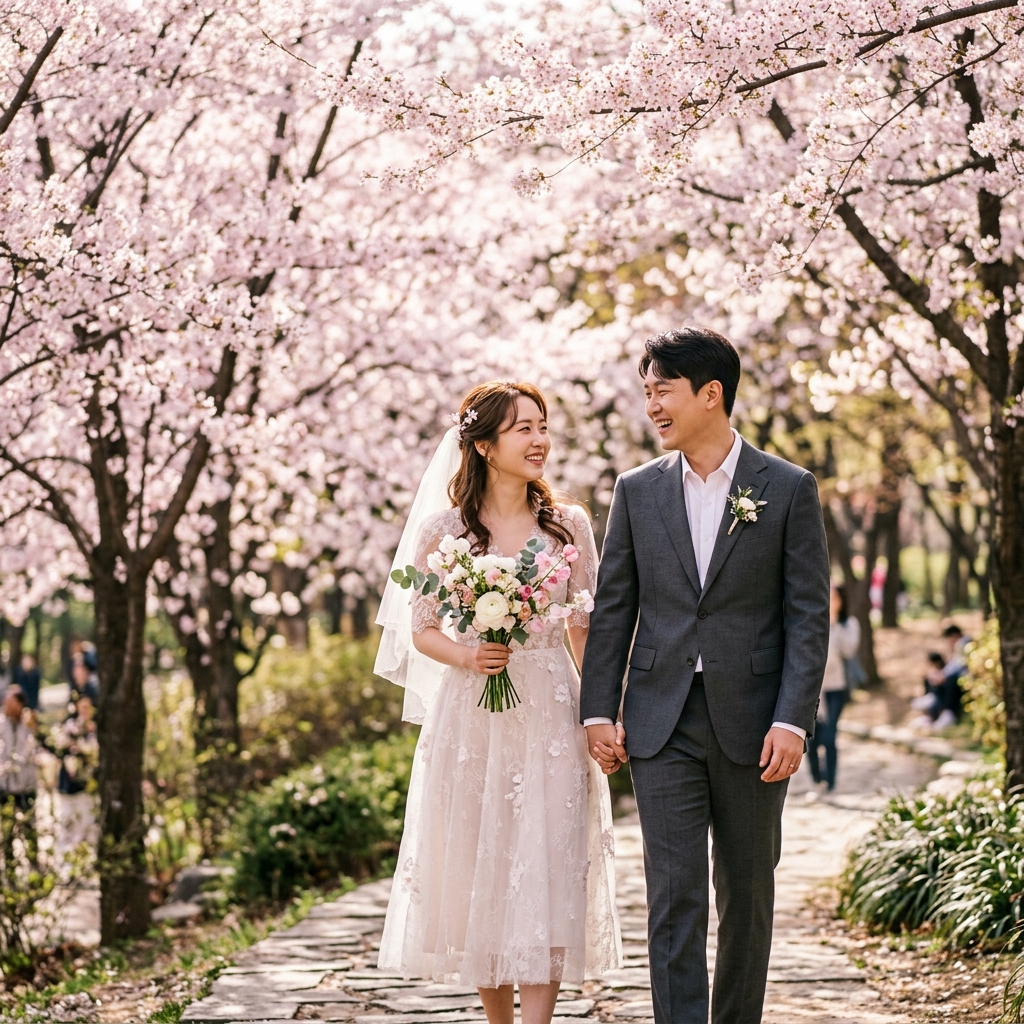 벚꽃·단풍·핑크뮬리 야외스냅 시즌 상담 안내
