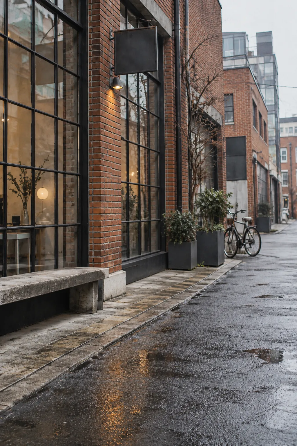 Brick warehouses turned shops in Seongsu
