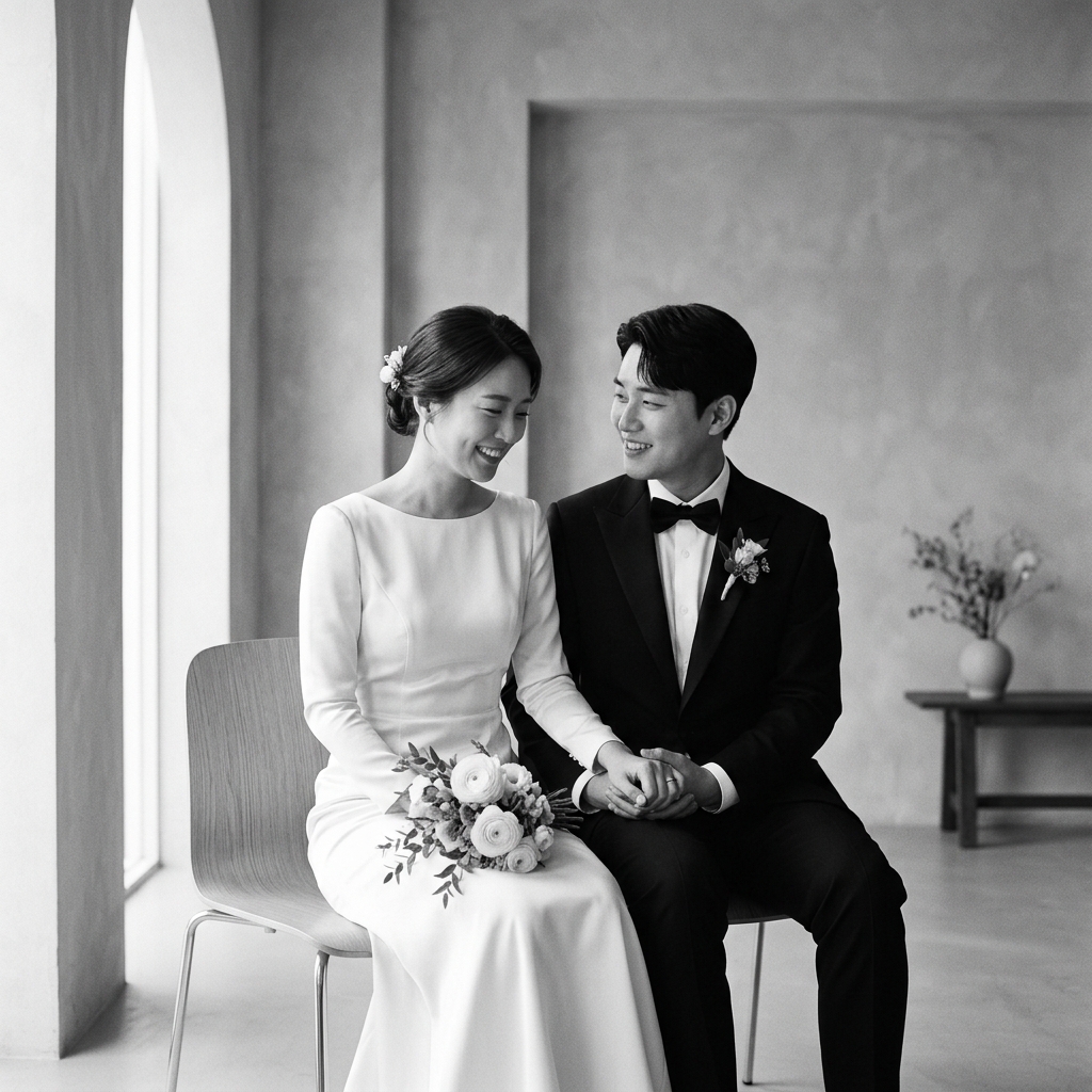 클래식 흑백 초상 (Timeless Monochrome)